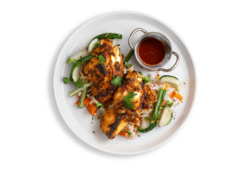 Oven Roasted Chicken Breast With Souvlaki Seasoning, seasonal vegetables- 450 g
